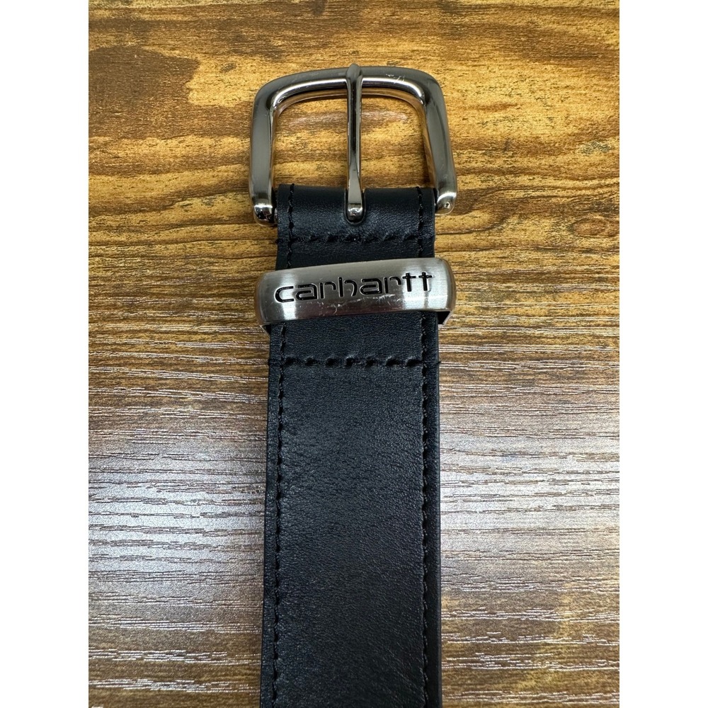 Carhartt Mens Black Full Grain Leather Work Belt WB0511-M Size 48